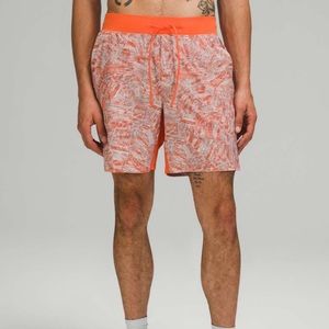 Lululemon T.H.E. Short 7" *Linerless Parallel Divide Warm Coral Multi